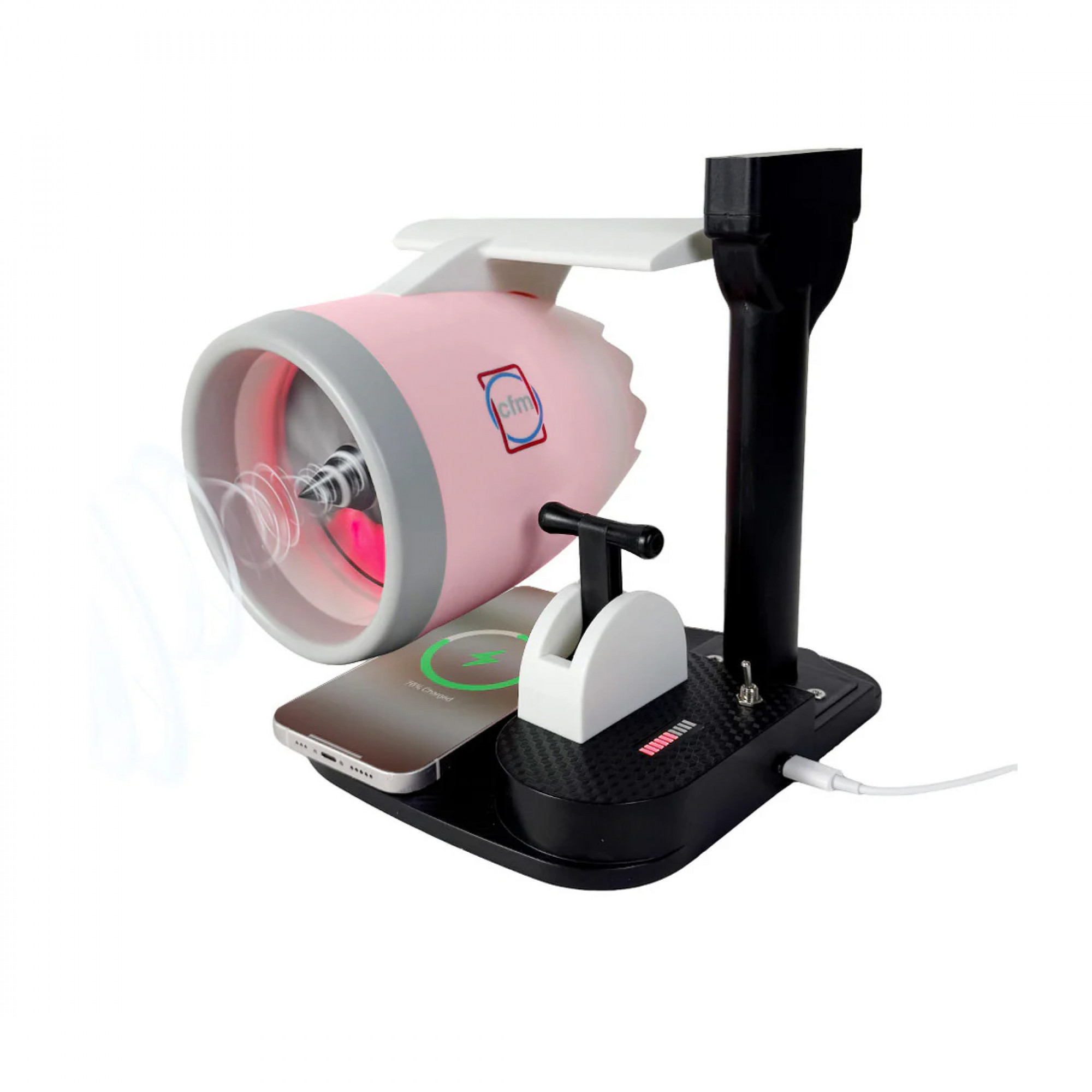 Desktop JetFan — настільний аксесуар 3-в-1 (вентилятор, бездротова зарядка та зволожувач)